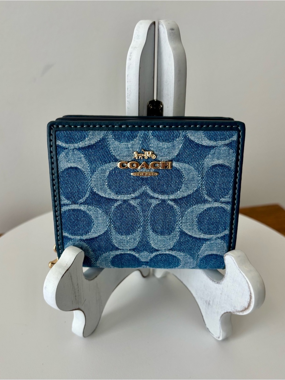 Coach NWT Snap Wallet in Signature Denim
